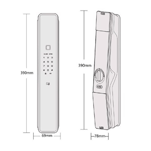Khóa điện tử Hafele PP9000 912.05.691 (đen mờ)